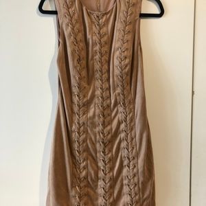 Suede Bebe lace up mini dress